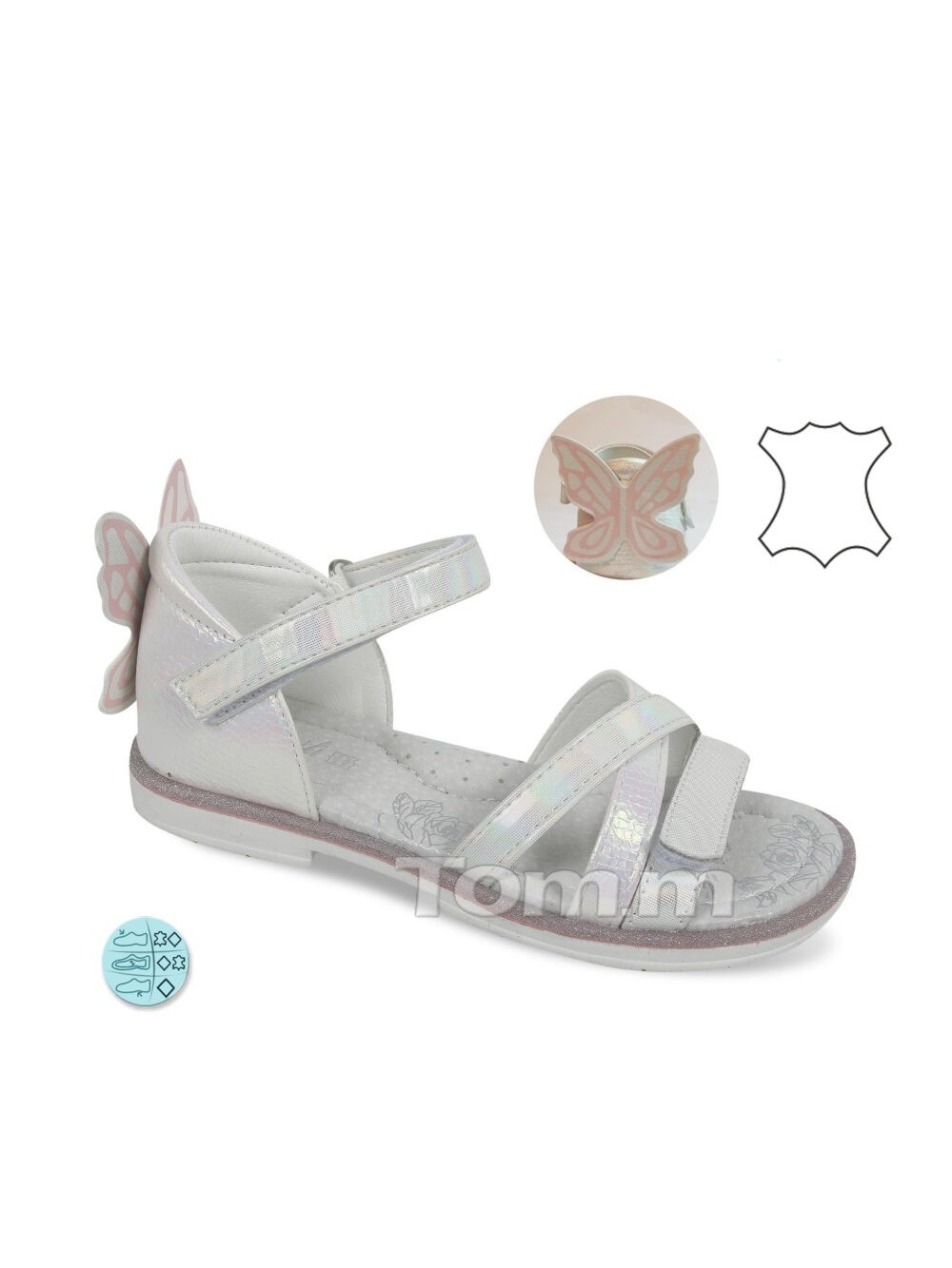 T9204 кожанные сандалики девочкам